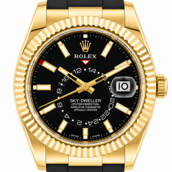 Rolex Sky-Dweller Black Dial 42MM 326238 Oysterflex 18K Wach